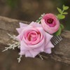 Fangsen Wedding Rose Flower Hair Comb Floral Hair Clip Flamenco