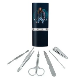 GRAPHICS & MORE Aquaman Stainless Steel Manicure Pedicure Grooming Beauty Care Travel Kit