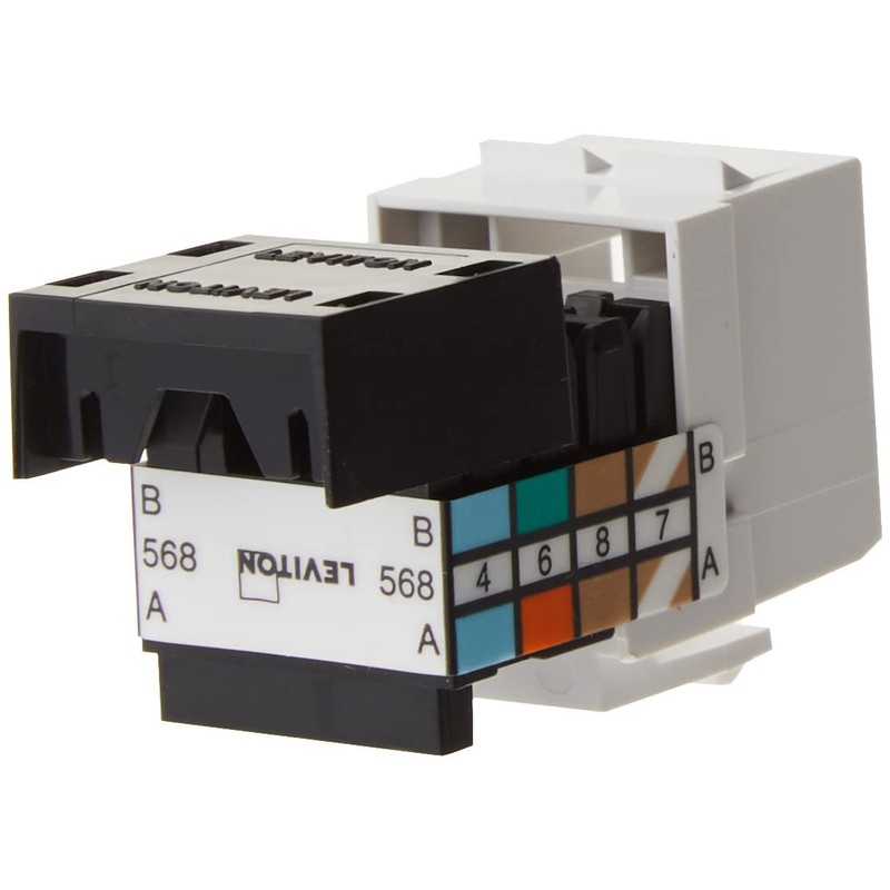 Leviton Category 5 QuickPort Connector, CAT 5, 41108-RW5, White