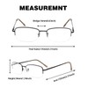 Reading Glasses 5 Pairs Half-rim Metal Eyeglasses Women Men Include