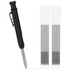 Construction Pencils with Sharpener, Mechanical Carpenter Pencil, Solid Pencil with