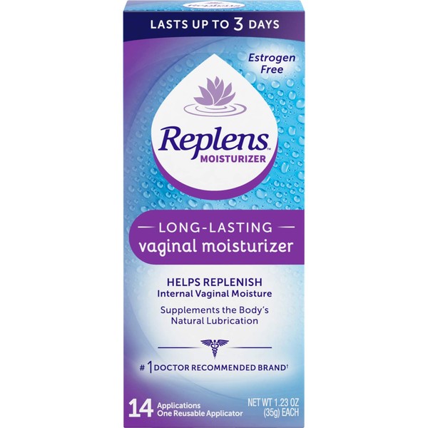 Replens Replens Long Lasting Vaginal Moisturizer, 14 Applications 1.23 oz (Pack of 2)