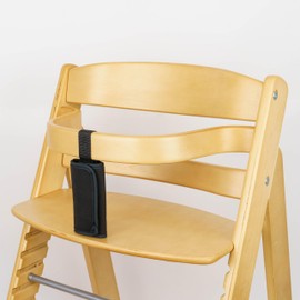 Crotch Strap with Belt Pad Set for Highchair, Pack of 2, Black, Strap Compatible with Hauck Alpha Beta, Stokke Tripp Trapp, Roba Sit Up, Soft Strap Cover, Belt Protector, Front Bar, Children's High