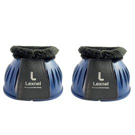 LEXNEL Rubber Bell Boots, Durable Bell Boots for Horse – Superior Hoof Protection and Comfort 1 Pair (Navy Blue,Large)
