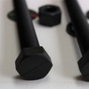 5 x Black Hexagon Head Screws Polypropylene (PP) Plastic Nuts,