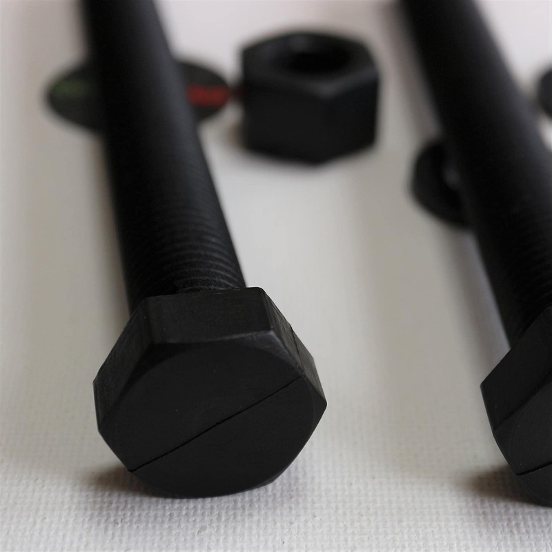 5 x Black Hexagon Head Screws Polypropylene (PP) Plastic Nuts,