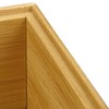 Relaxdays Bamboo Storage Box, Stackable, Natural Look, Kitchen Organiser Bins,