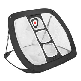 Leapiture Golf Outdoor Practice Net Golf Tennis Target Practice Foldable Portable Indoor Golf Hitting Net Training Equipment Golf Target Net(black+white)