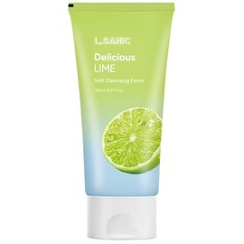 L.SANIC_Delicious Lime Soft Cleansing Foam, Gentle Creamy Cleanser with Lime Extract, Deep Pore Cleansing and Oil Control, Ideal for Acne-Prone and Oily Skin, Korean Skin Care, Korean Face Wash