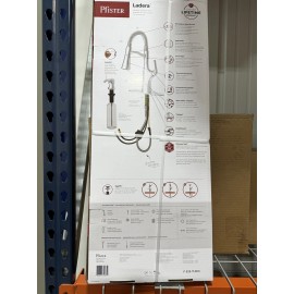 Pfister Ladera Culinary Pull Down Spray Kitchen Faucet w/ Soap Dispenser Chrome