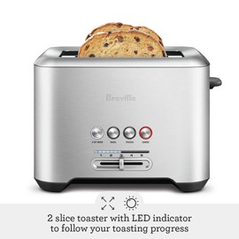 Breville BTA720XL Bit More Toaster, 2 Slice, Brushed Stainless Steel
