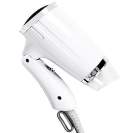 Travel Hair Dryer Folding Hair Blow Dryer Compact Travel Blow Dryer Portabel Small Hair Dryer Heat Settings Lightweight Mini 8x7inch Low Noise (White)