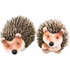 Decorative Hedgehog Ceramic Garden Hedgehog Decorative Hedgehog with Fur Set