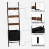 HOOBRO Blanket Ladder with Basket, 17.3”L x 63.4”H, Towel Rack