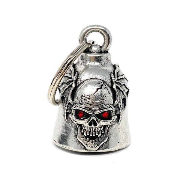 Bravo Bells Skull Batwing Diamond Bell - Biker Bell Accessory