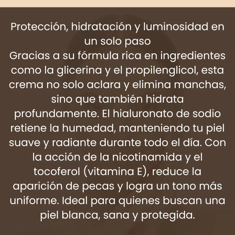 Crema Blanqueadora Despigmentante Reduce Melanina