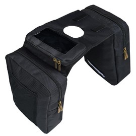 Vanlison ATV Tank Bag Saddle Bag Waterproof Motorcycle Bag Compatible with Snowmobile Sportsman Scrambler FourTrax Grizzly UTV Hanging Storage Bag Black