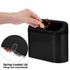 Ginsco Mini Car Trash Can with Lid, Small Car Garbage