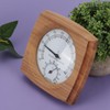 Generic 2 in 1 Wooden Sauna Hygrothermograph, Indoor Wooden Thermometer