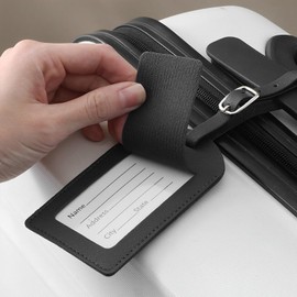 Etiquetas para equipaje de viaje 4 piezas – PU leather resistente y colores brillantes