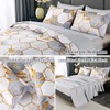 ZRNBAST Light Grey Honeycomb King Size Comforter Set-7 Piece Bedding