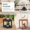 Waterproof Corner Shower Stool for Inside Shower, Poly Lumber Shower