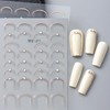 JFIYUOMCI 5D Embossed French Tip Nail Stickers with Rhinestones Crystal,