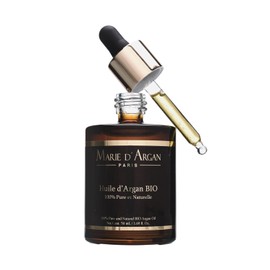 Aceite de Argán 100% Puro Marie d'Argan, Natural, Orgánico y Vegano, Estimula Crecimiento de Pestañas y Barba, Repara Puntas Abiertas y Uñas Quebradizas