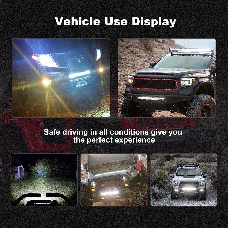 32" LED Light Bar Curved TERRAIN VISION Triple Row 672W