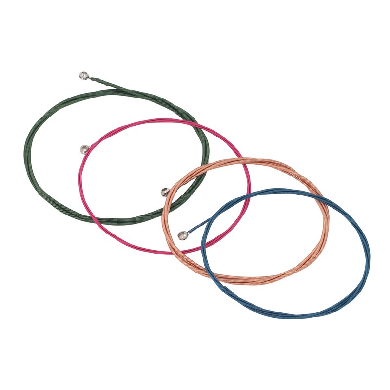 4Pcs Electric Bass String Set Clear Bright Sound Metal Colored