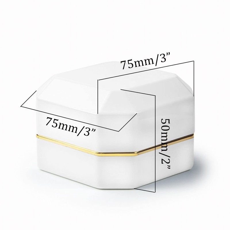 AVESON Luxury Ring Box, Square Velvet Ring Holder Case Jewellery