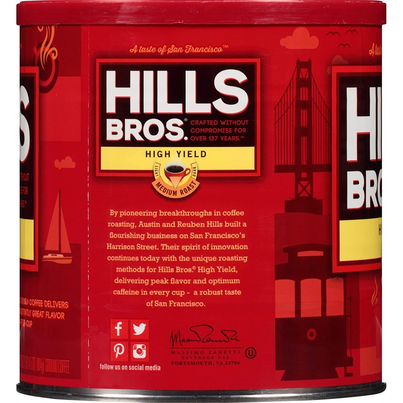 Hills Bros. High Yield Ground Coffee – Premium Arabica Coffee