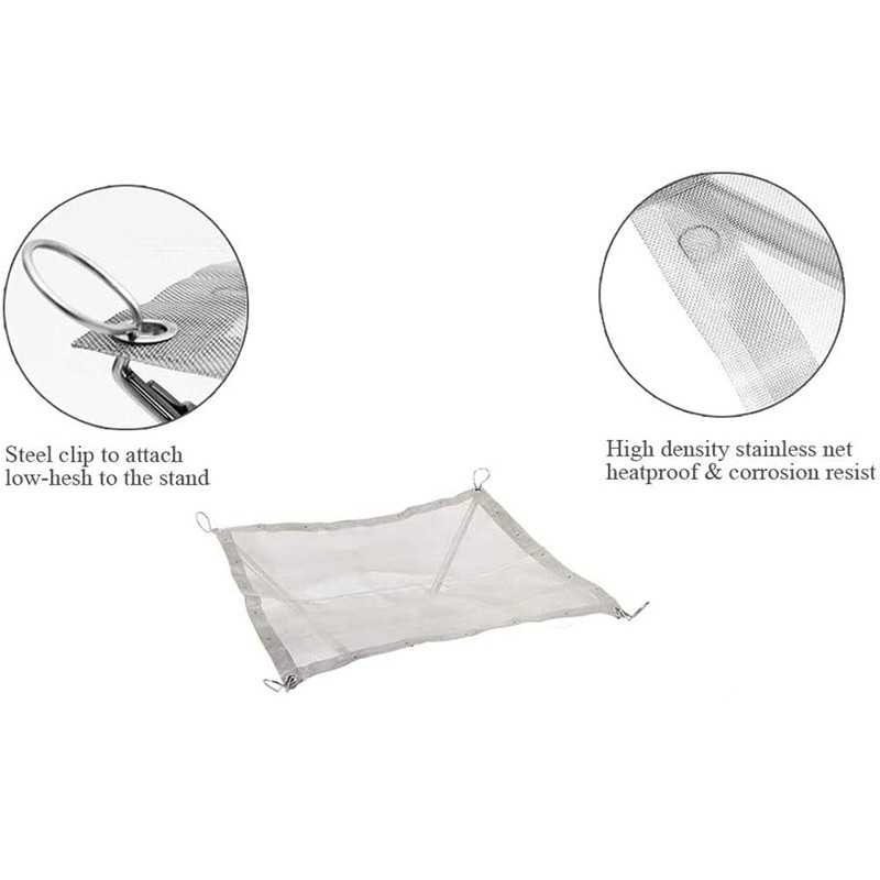 YEASQGS Portable Outdoor Camping Fire Pit Mesh Foldable Stainless Steel