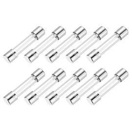 sourcing map 20A 250V Glass Fuse 6x30mm Time Delay Fuse UL Listed Slow Blow Fuse for Home Appliances(Pack of 10)