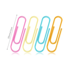 Paper Clips 28mm Assorted Color Paperclips for Office Premium Clips for Paperwork Paper Clips Small Paperclip Rustproof Paperclips Great for Office School Document Organizing (120pcs)