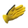 NAPA Deerskin Deerskin Plain Leather Gloves Black & Gold M