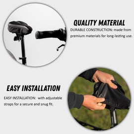 Laxzo ® Bike Seat Cushion Cover, Gel Padded Bicycle Seat Covers Cushion for Bicycle Saddles, Seat Cover for Men Women Comfort, Compatible with Stationary and Exercise Bikes, Outdoor & Indoor