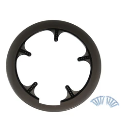 X AUTOHAUX 52 53 56 Teeth Bicycle Bike Crankset Chain Wheel Cover Protector Chain Wheel Protective Cover Black Clear