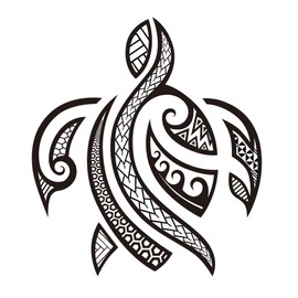 Dopetattoo 6 sheets Temporary Tattoos Tribal Turtles Polynesian Turtles Tortuga Samoan Maori Tortoise Arm Design for Men Temporary tattoo for Women Neck Arm Chest for Woman