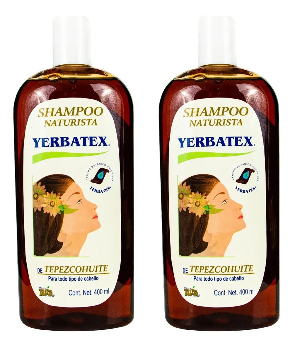 2 Shampoo Naturista De Tepezcohuite 400 Ml