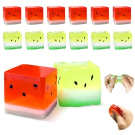 12 Pcs Stress Balls Squeeze Fidgets Toys, Ice Cube Squeeze Toys Sensory Relief Toy, Summer Stress Relief Birthdays Gifts for Kids Adults