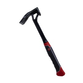 Woodcarving Straight Adze, Hammer, and Magnetic Nail Starter – Forged Heat-Treated Steel, Non-Welded Construction, Ergonomic Shock-Absorbing TPR Handle, 1.7 lbs