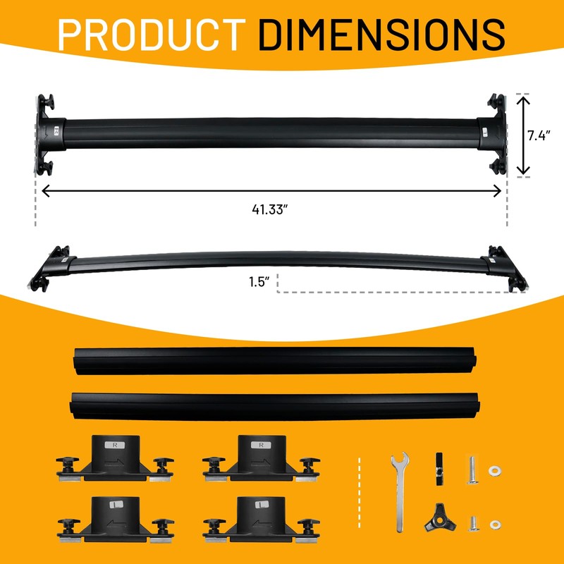 LINGHANG 220LBS Roof Rack Cross Bars Fit for Toyota 4Runner