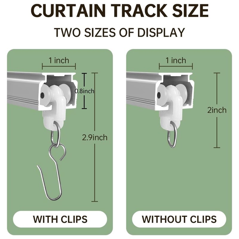 MaKefeile Curtain Tracks Ceiling Wall Mounted Heavy-Duty Curtains Rails Room