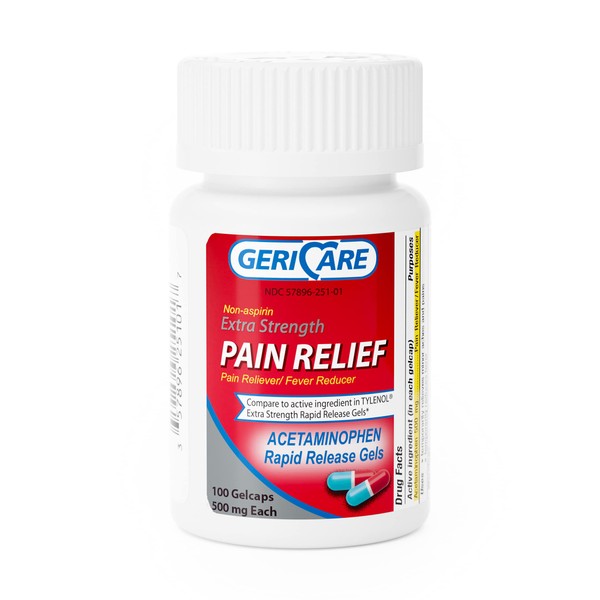 Extra Strength Rapid Release Pain Relief Gelcaps, 100count