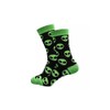Fidra Fashion Accessories Novelty Alien Print Crew Socks, Black and
