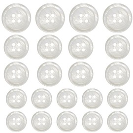 22Pcs Mother of Pearl Buttons White Bulk Natural Shell Button for DIY Sewing Crafts Clothes Blazer Shirts Suits (3 Sizes: 0.6 inches,0.7 inches,0.8 inches)