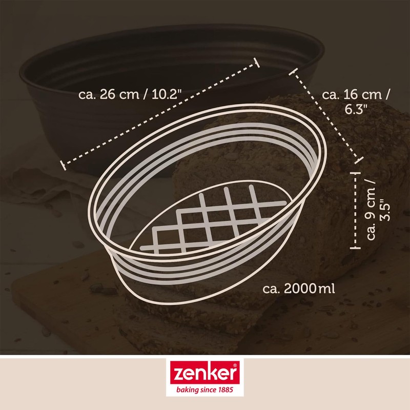 Zenker Stampo ovale 26,5cm con fondo a nido d'ape per