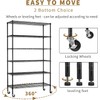 Lynkloft Storage Shelves with Wheels 6 Tier Wire Shelving Adjustable