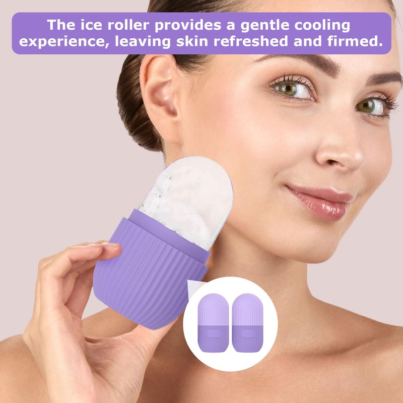 2 Stück Ice Roller,Eisroller Gesicht,Ice Roller Gesicht,Eisroller,Face Ice Roller,Reduziert Fältchen,